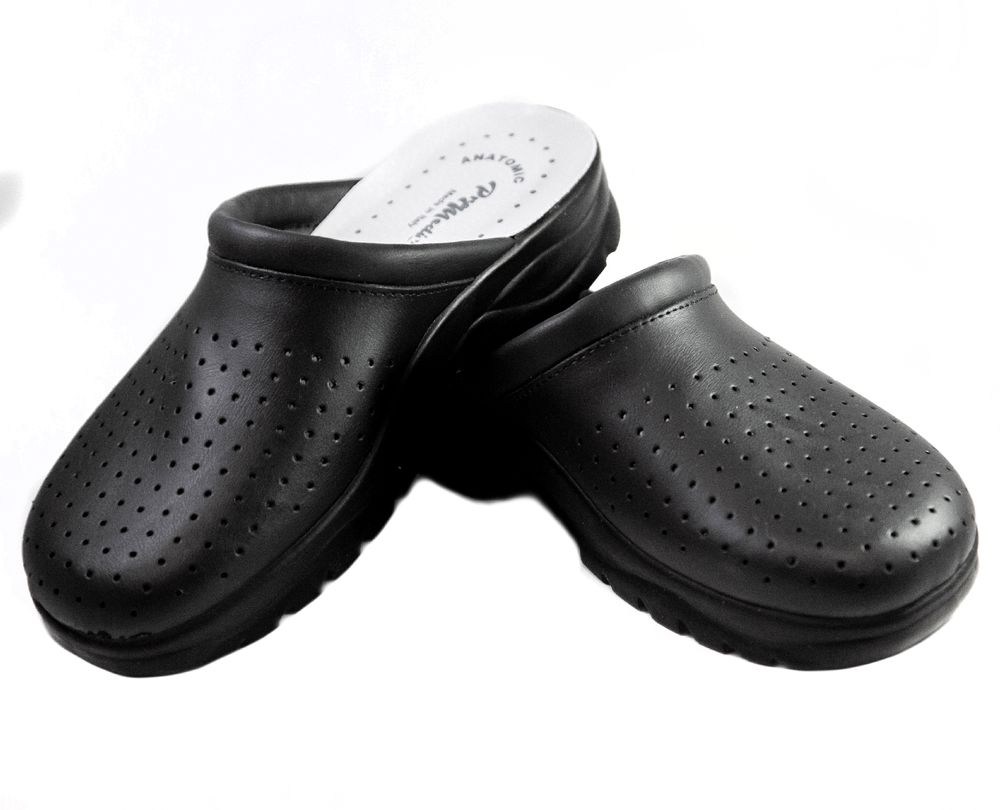 Чоловічі медичні сабо Promedix 501 чорного кольору - Для роботи на ногах, Чорний колір