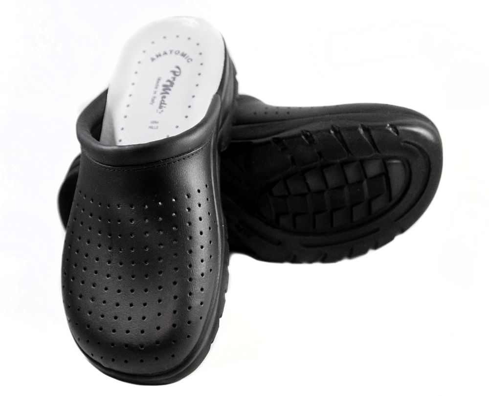 Чоловічі медичні сабо Promedix 501 чорного кольору - Для роботи на ногах, Чорний колір