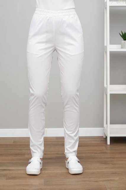 Жіночі медичні штани 606 (Білий), Білий, 42