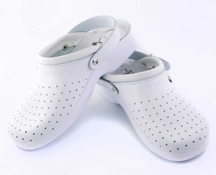 Чоловічі ортопедичні сабо Saniflex 2962 - Для роботи на ногах, Білий колір