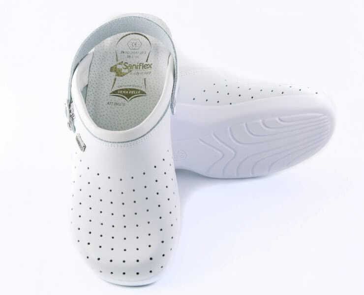 Чоловічі ортопедичні сабо Saniflex 2962 - Для роботи на ногах, Білий колір