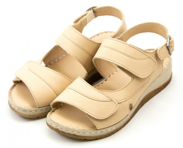 Жіночі ортопедичні сандалі бежевого кольору Sabine 2019 - Для вагітних, Для вальгусних стоп, Бежевий колір