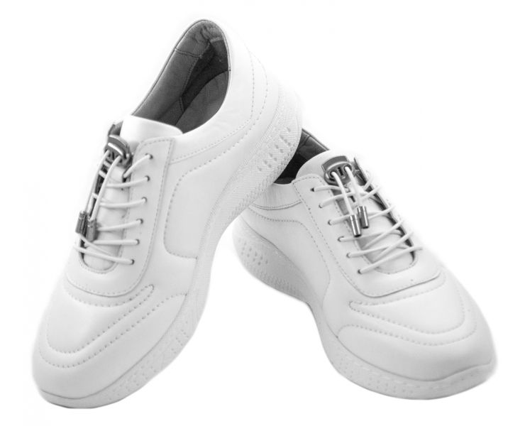 Закриті білі жіночі ортопедичні кросівки Sabine 1185 - При кісточках на ногах, Білий колір