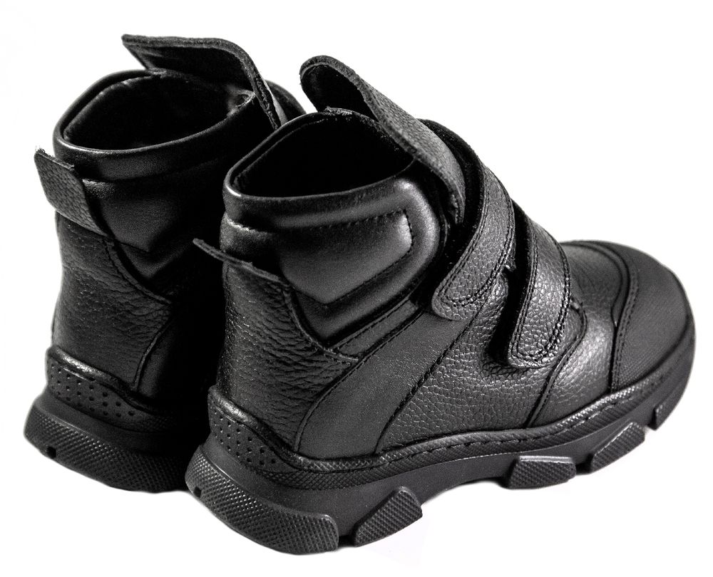 Зимові ортопедичні черевики для дітей чорного кольору Ortofina 108-02 - Для профілактики і лікування плоскостопості, Чорний колір