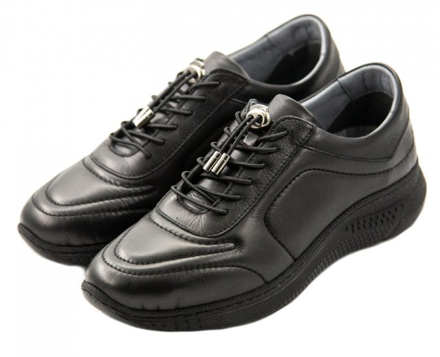 Чорні жіночі ортопедичні кросівки Sabine 22700 - Для вагітних, Для вальгусних стоп, Чорний колір