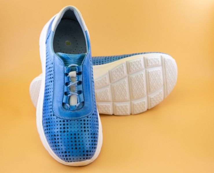 Сині жіночі дихаючі ортопедичні кросівки на літо Canilh 6944