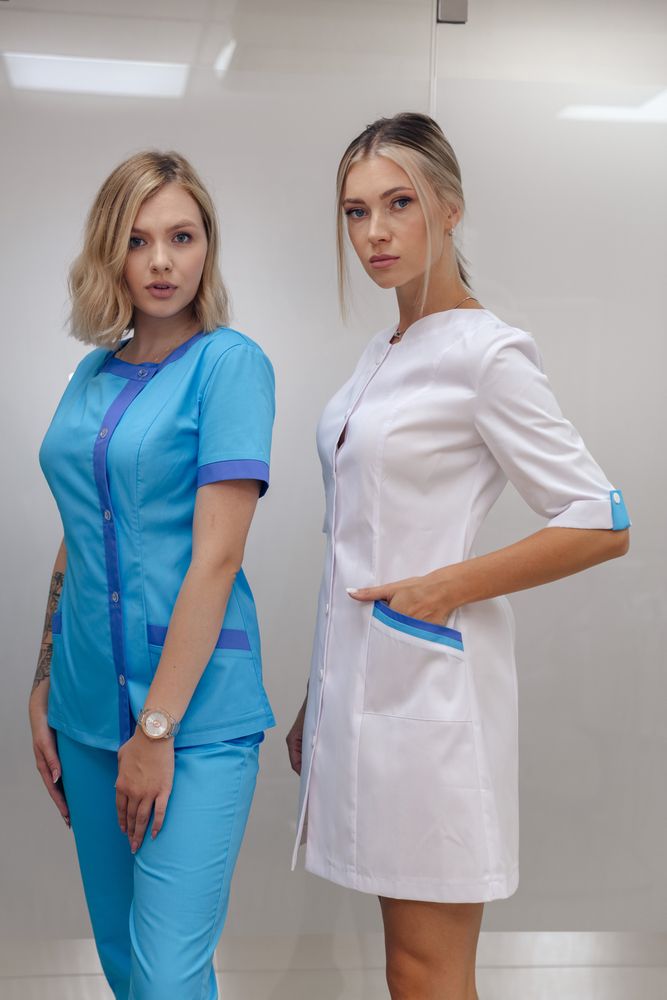 Куртка жіноча медична 201 (Кобальт-поліс), Блакитний, 42
