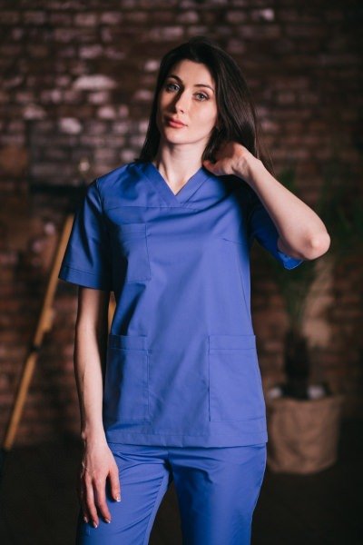 Куртка жіноча медична 203 (Поліс), Синій, 42