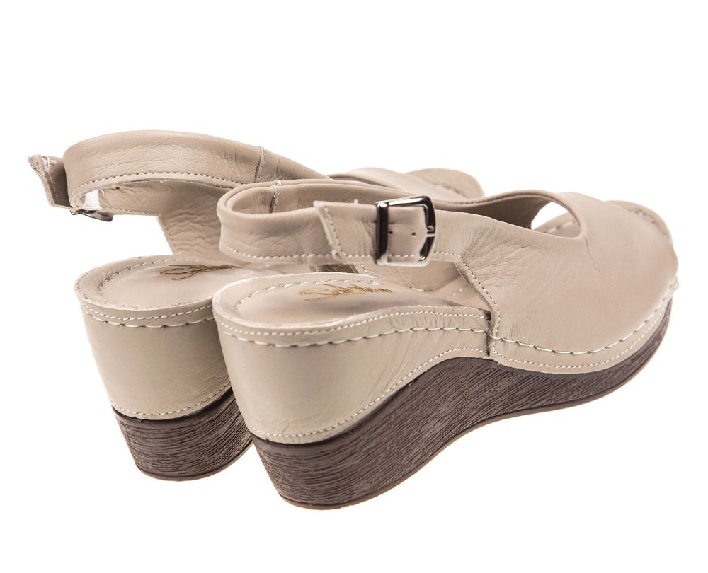 Жіночі сандалі бежевого кольору Sabine 820 - Для роботи на ногах, Бежевий колір