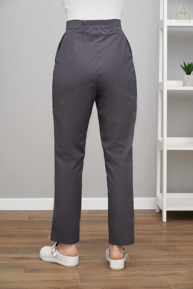 Жіночі медичні штани 605 (Асфальт), Сірий, 42