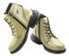 Жіночі зелені ортопедичні високі черевики на шнурівках та блискавці Sabine 22523
