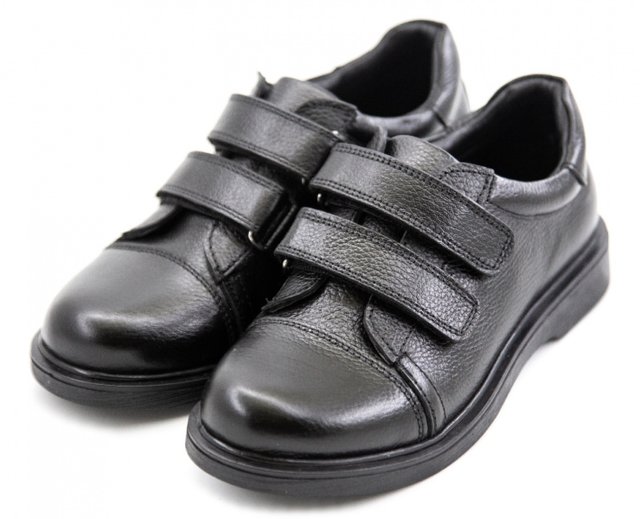 Чорні класичні підліткові туфлі для школи 503-02 - Для профілактики і лікування плоскостопості, Чорний колір