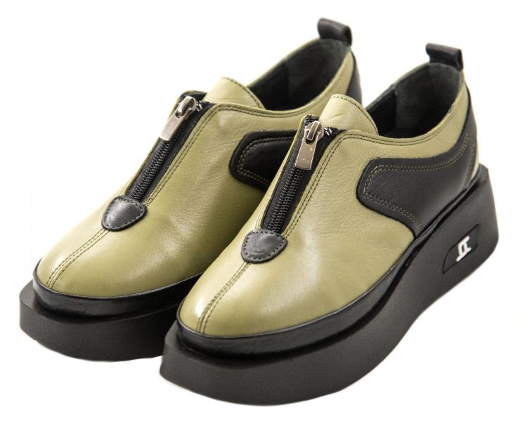 Зелені жіночі ортопедичні туфлі на платформі Sabine 2051