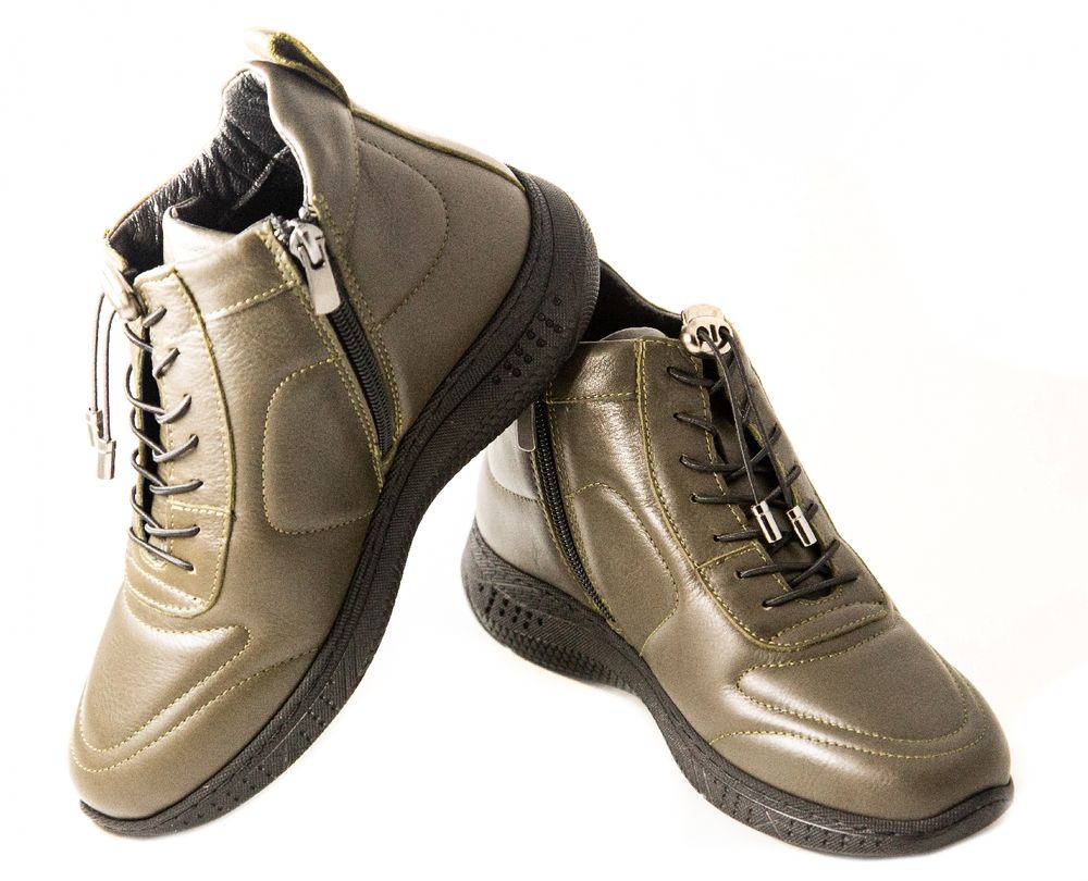 Ортопедичні кросівки для жінок Sabine 1195 кольору хакі - Для вальгусних стоп, Зелений колір