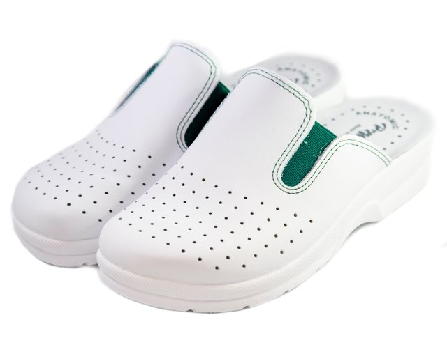Жіночі сабо Promedix 804 білого кольору - Для роботи на ногах, Білий колір
