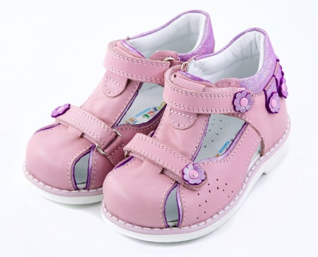 Рожеві ортопедичні туфлі на липучках Ortofina 122-01 - , Рожевий колір