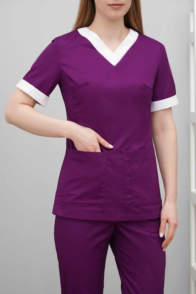 Костюм жіночий медичний 202 (Фіолетовий), Фіолетовий, 42
