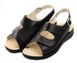 Жіночі чорні сандалі на широку ногу Ampelio 2606