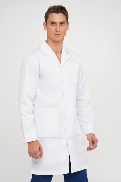 Чоловічий медичний халат білого кольору (арт - 150)