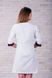 Жіночий мед халат для медсестри або лікаря з фіолетовими манжетами сзаду