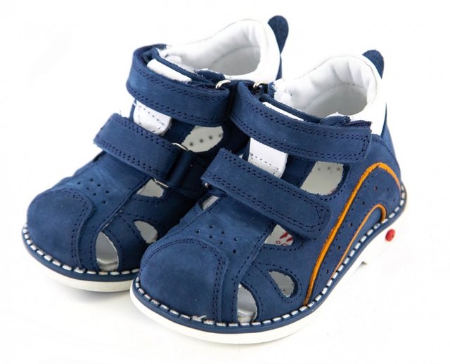 Ортопедичні сандалі з підошвою антисліп для хлопчика Ortofina 128-03 - , Темно-синій колір