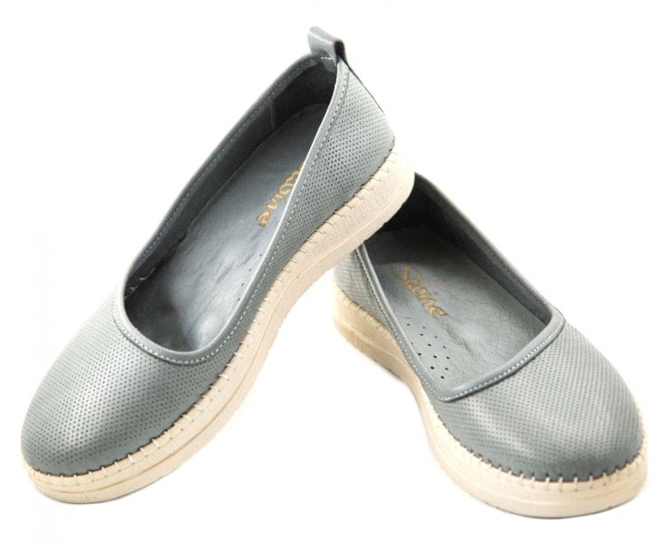 Закриті жіночі літні ортопедичні туфлі сірого кольору