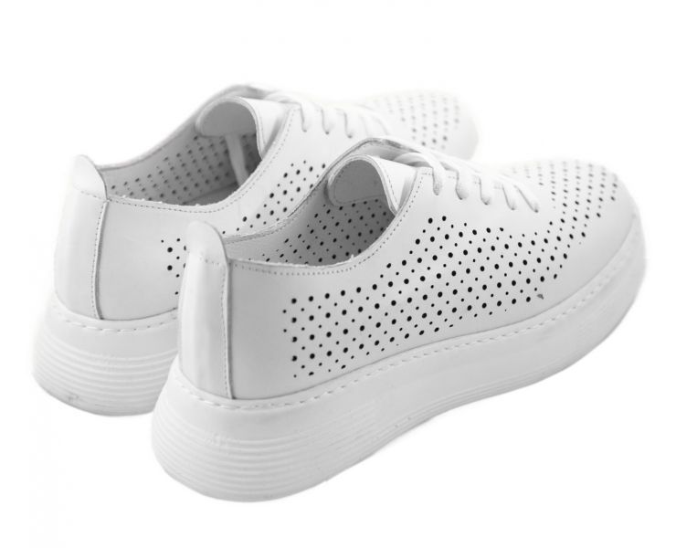 Білі туфлі на платформі Sabine 2222 - Для роботи на ногах, Білий колір