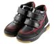 Ортопедичні черевики для дітей чорного кольору з червоними вставками Ortofina 03-03, Чорний, 26