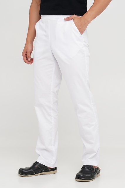 Чоловічі медичні штани 650 білого кольору, Білий, 50