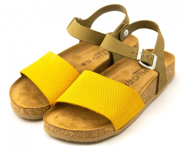 Жовті ортопедичні босоніжки на широку ногу Ampelio 370 - На широку ногу, Жовтий колір