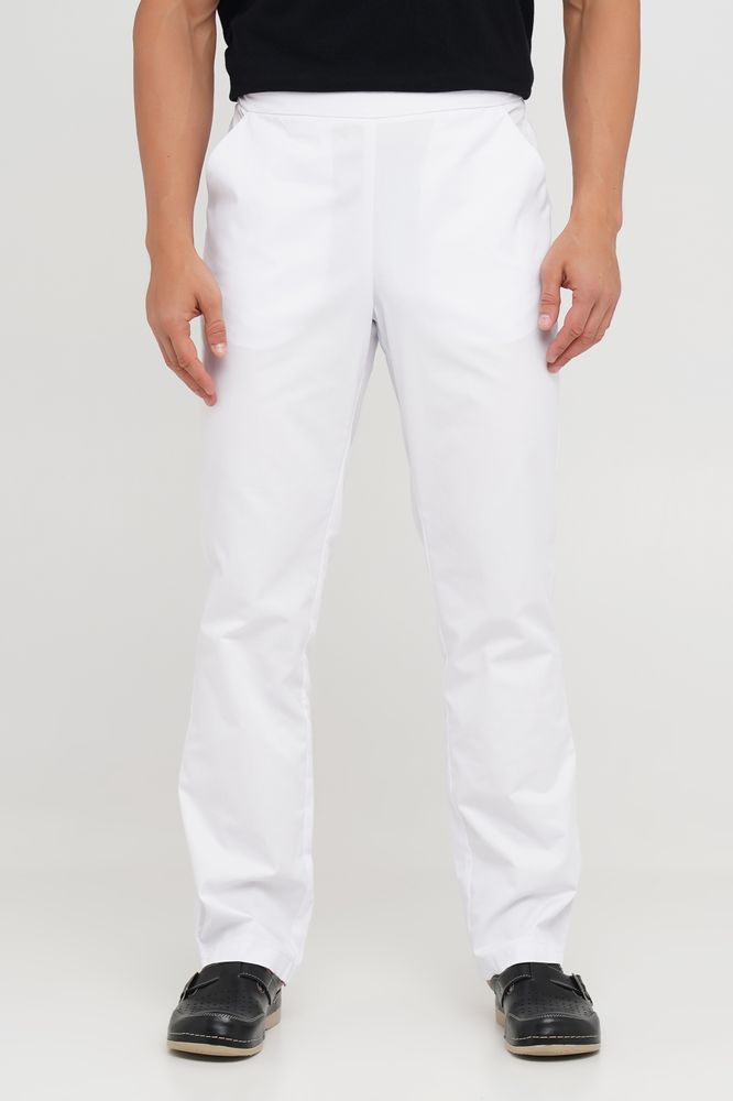 Чоловічі медичні штани 650 білого кольору, Білий, 50