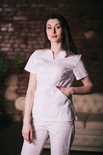 Костюм жіночий медичний 604 (Білий), Білий, 60