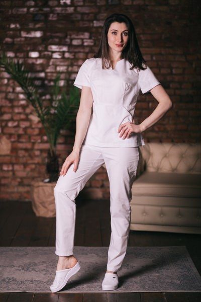 Костюм жіночий медичний 604 (Білий), Білий, 60